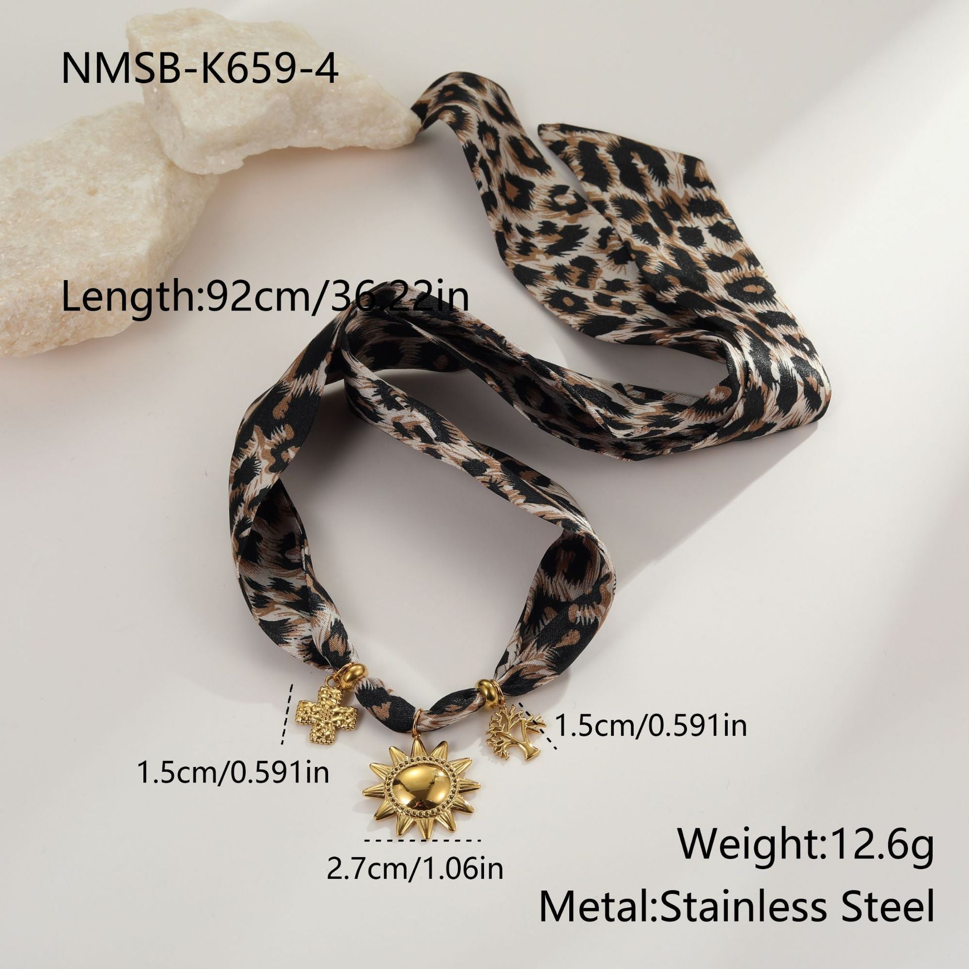 European And American Style Autumn And Winter Silk Scarf Series Design Stainless Steel Necklace