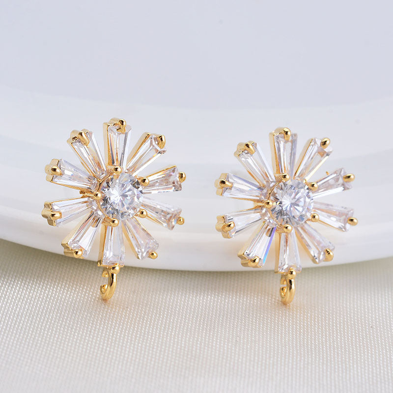 Zirconium Inlaid Micro Embedded Earring Accessories