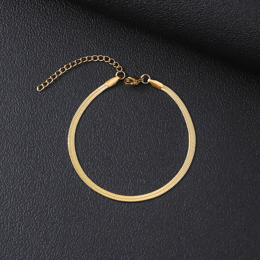 Women's Stainless Steel Simple Blade Bracelet