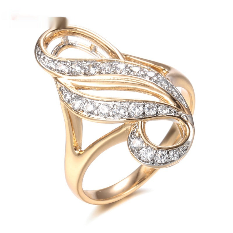 Ring Special-interest Design Irregular Geometric Rose Gold