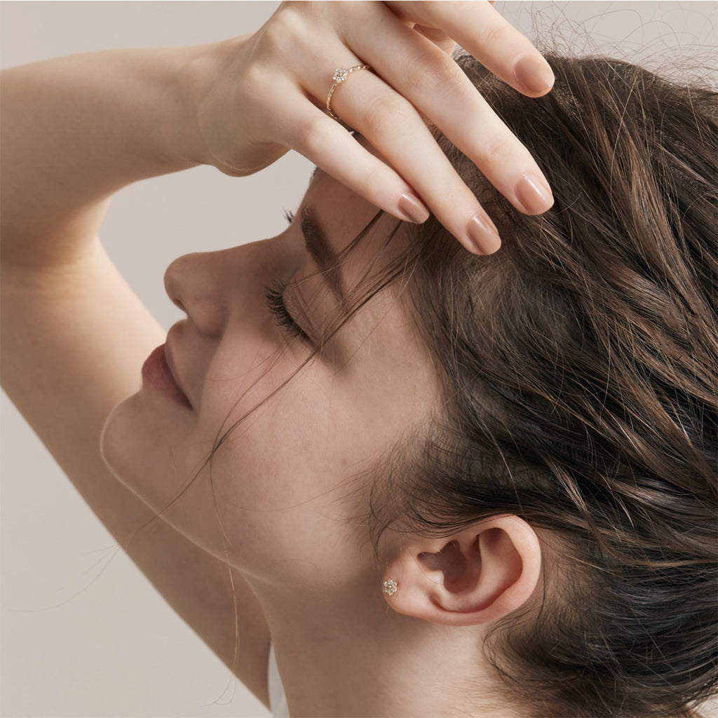 Fresh Sweet And Simple Flower Set Sterling Silver Ring Necklace