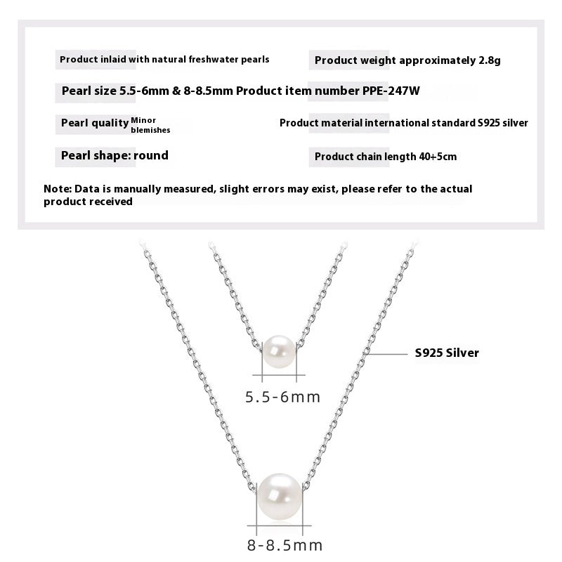 Versatile Double-layer Twin Natural Freshwater Pearl Necklace