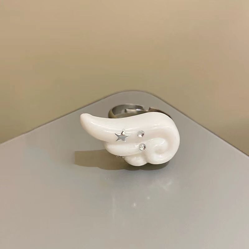 Niche Fashion Angel Wings Cute Open Ring For Women