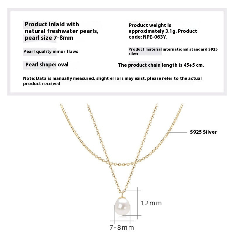 Versatile Double-layer Twin Natural Freshwater Pearl Necklace