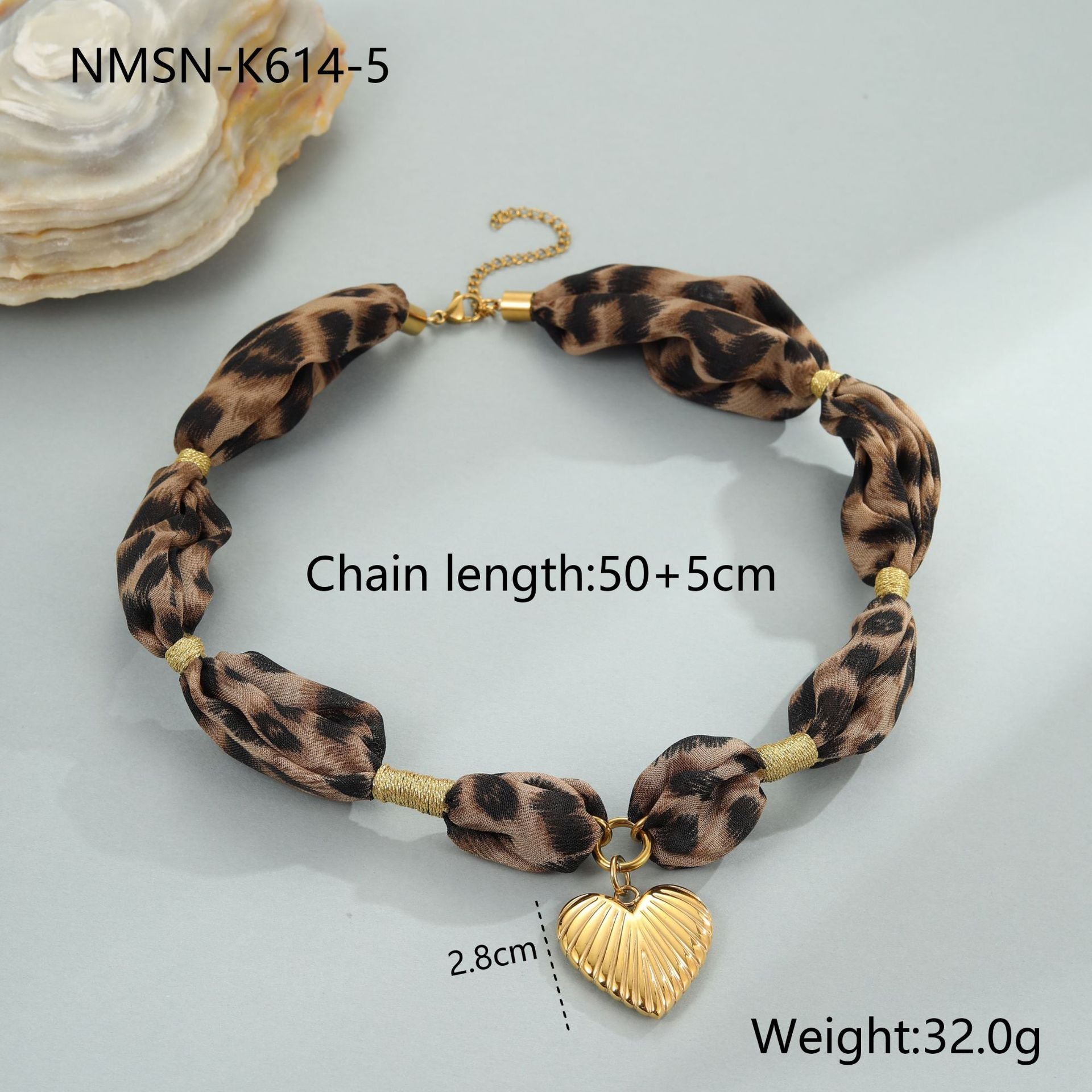 European And American Style Autumn And Winter Silk Scarf Series Design Stainless Steel Necklace