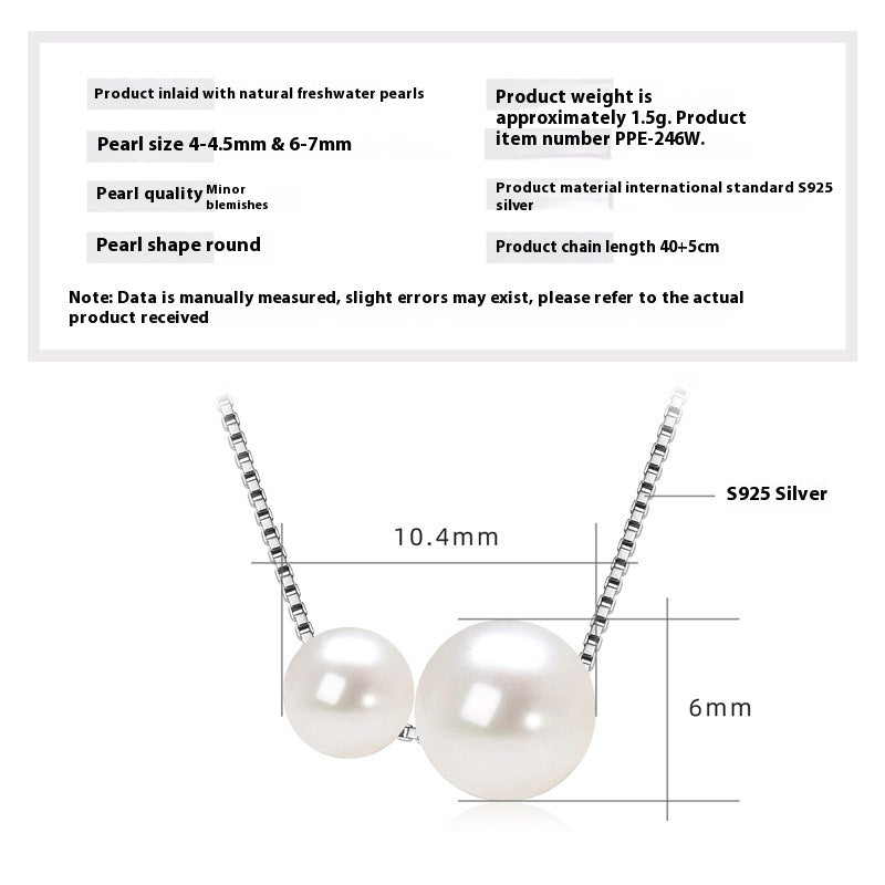 Versatile Double-layer Twin Natural Freshwater Pearl Necklace