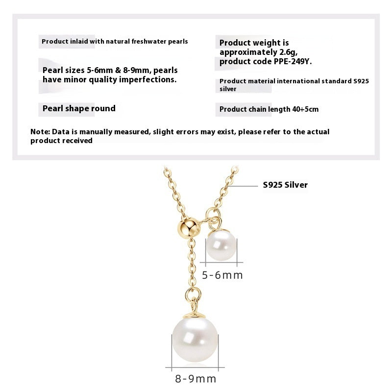 Versatile Double-layer Twin Natural Freshwater Pearl Necklace