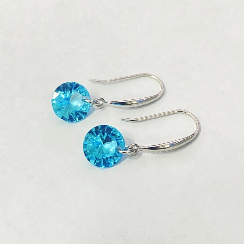 S925 Sterling Silver Zircon Ear Hook Women's Korean-style Fashion