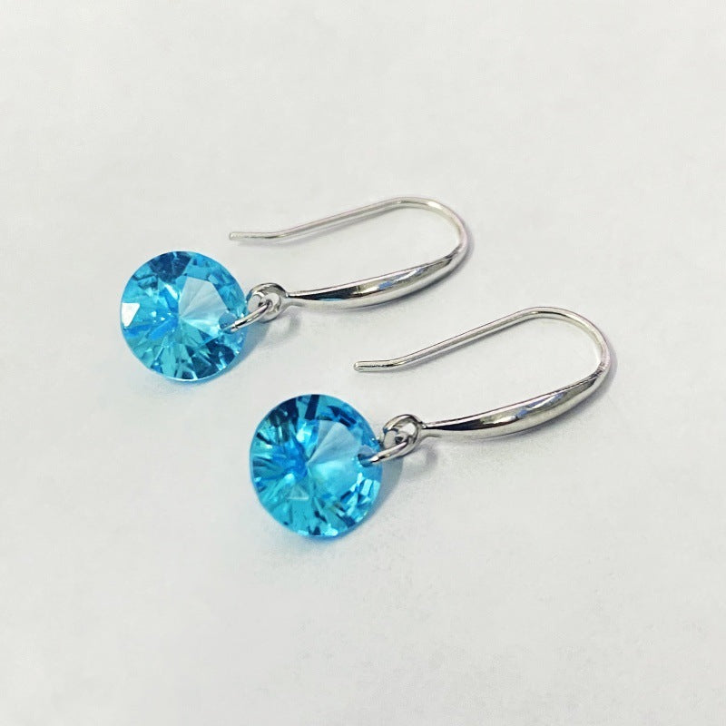 S925 Sterling Silver Zircon Ear Hook Women's Korean-style Fashion