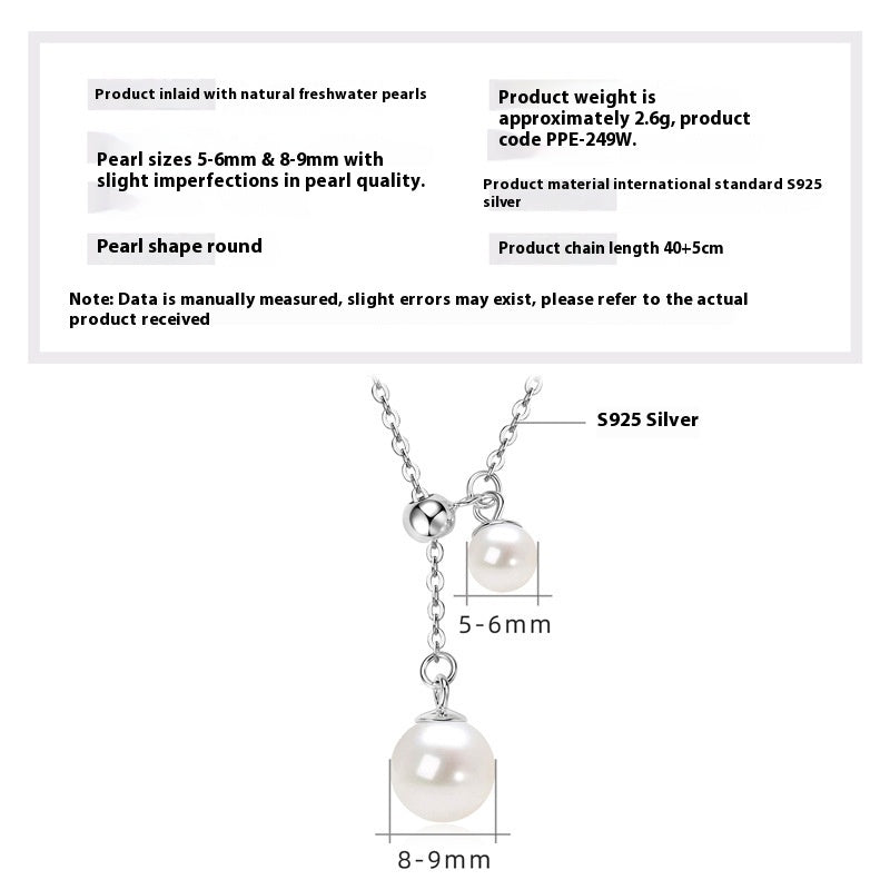 Versatile Double-layer Twin Natural Freshwater Pearl Necklace