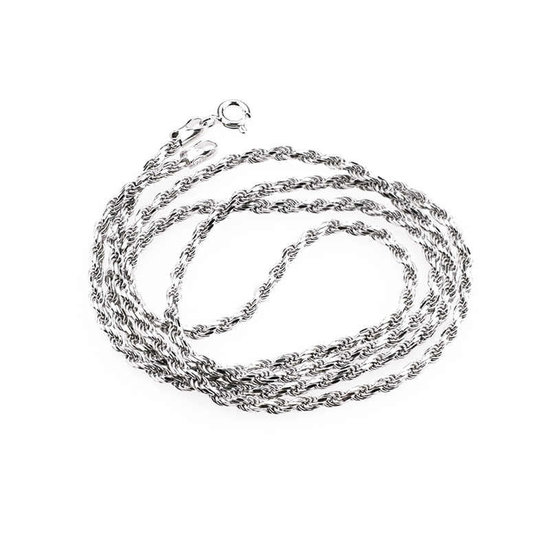 Platinum-plated Pure Silver Twist Chain