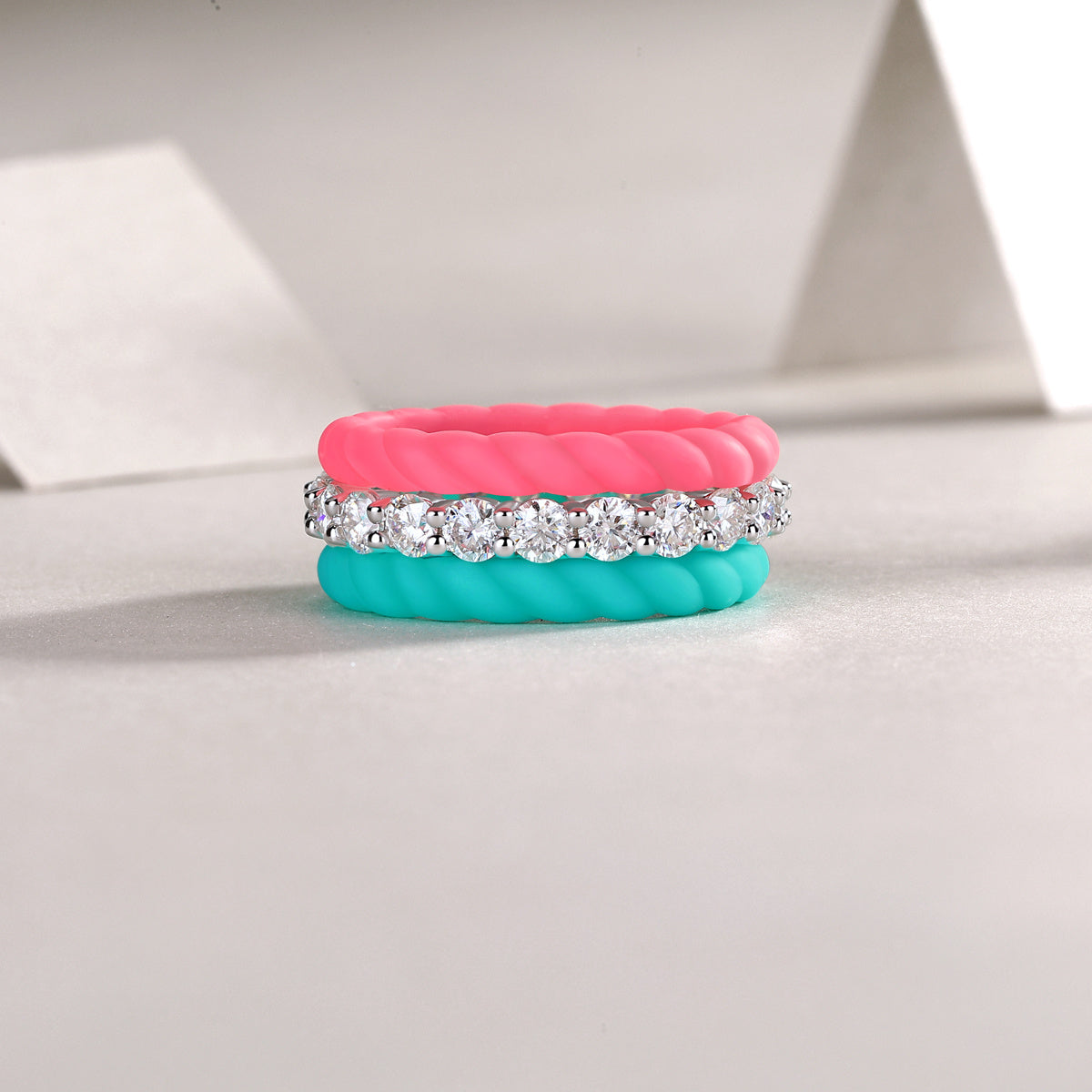 Dreamy Halo - A Fashionable And Luxurious Jewelry Accessory Set With Moissanite S925 Sterling Silver And Platinum-plated Diamond