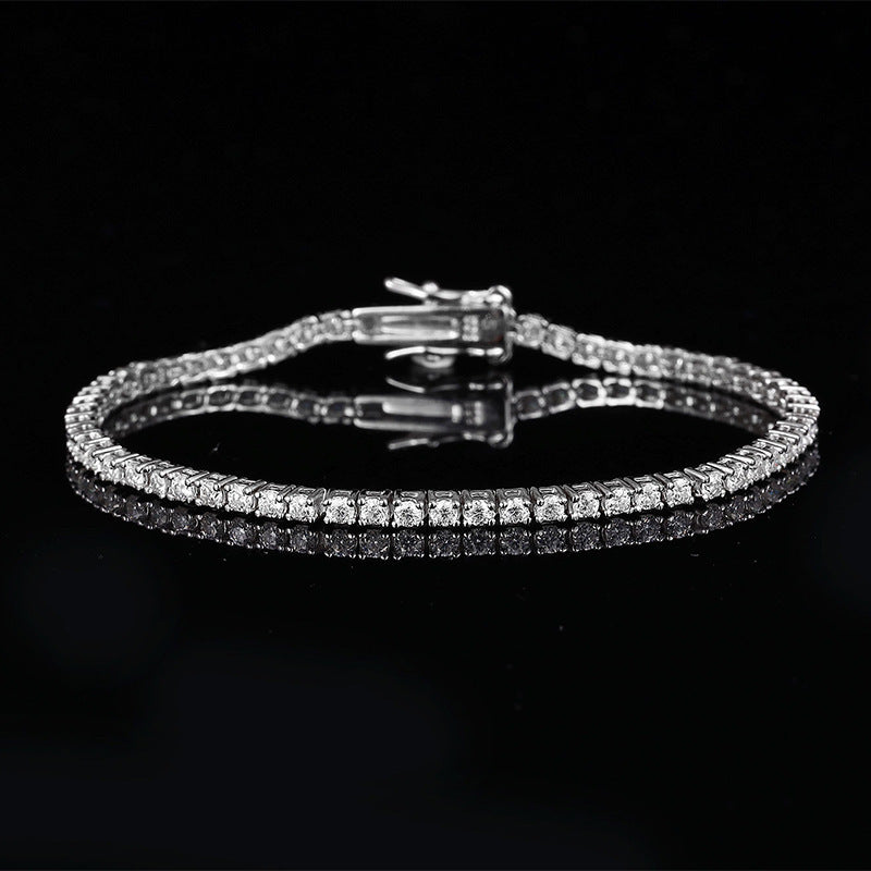 10 Points Moissanite Bracelet Tennis Chain S925 Sterling Silver