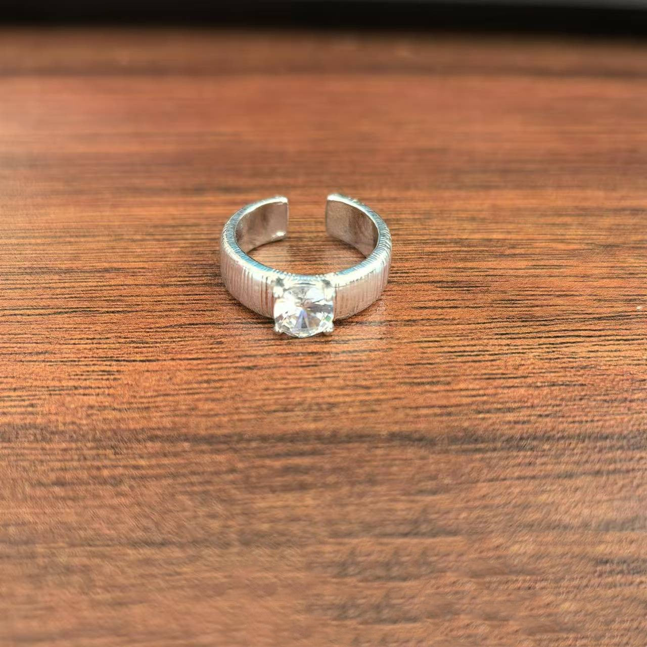 Fashionable All-match Diamond Ring Men's Zinc Alloy