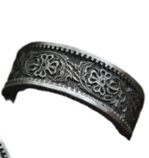 Retro Distressed Embossed Water Ripple Ring Love