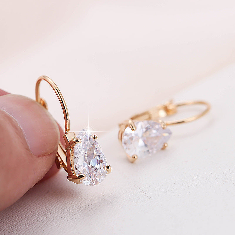 Simple Metal Fashion Earrings Cute Girly Temperamental Ornament