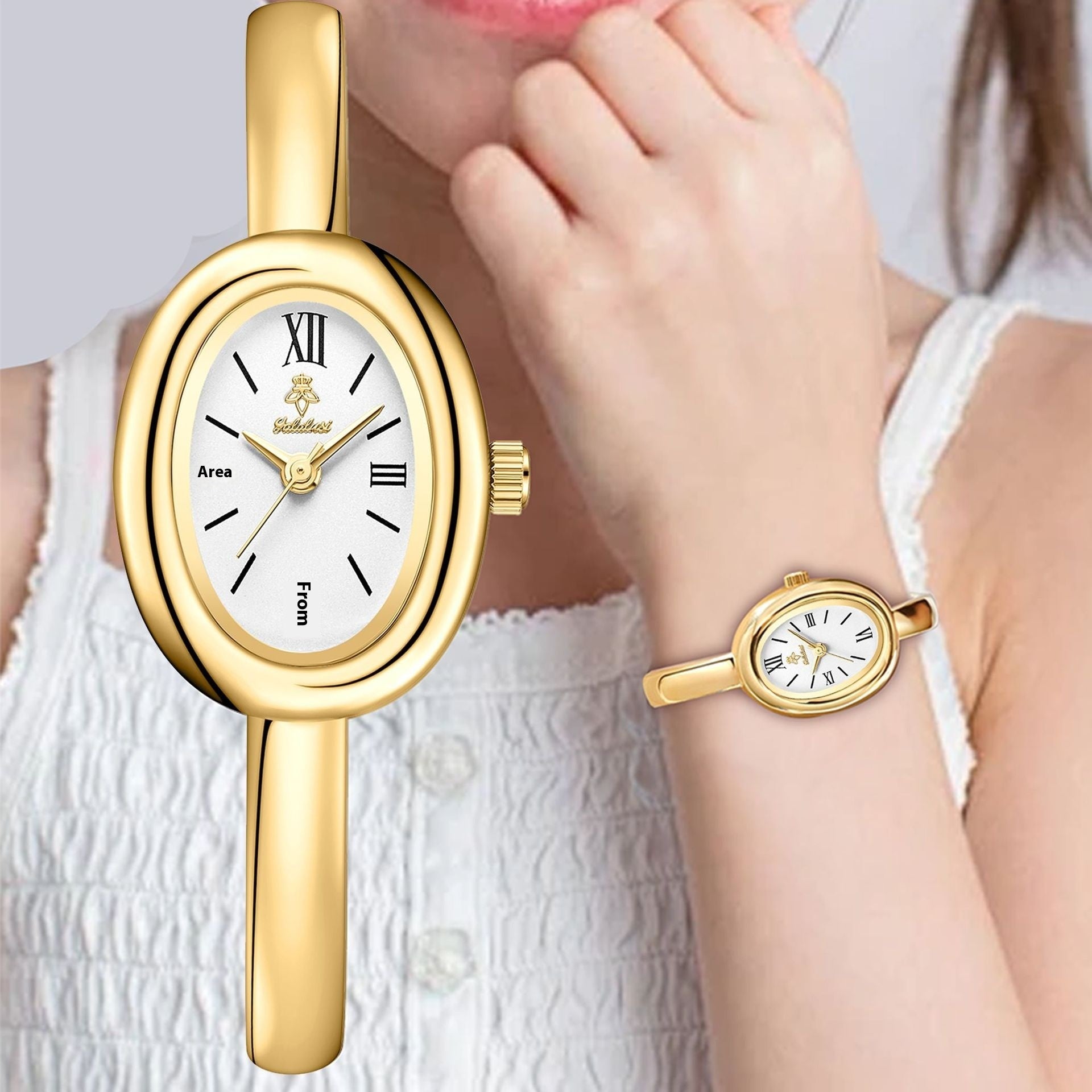 Women's Multifunctional Oval Retro Quartz Watch