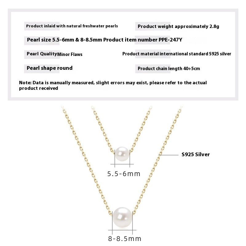 Versatile Double-layer Twin Natural Freshwater Pearl Necklace