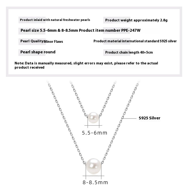 Versatile Double-layer Twin Natural Freshwater Pearl Necklace