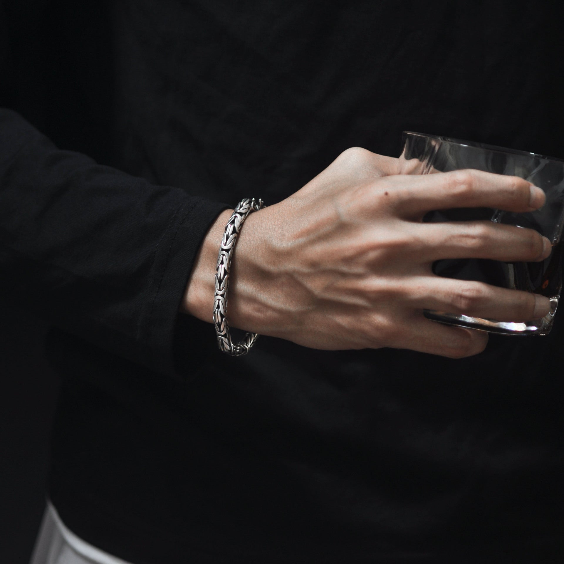 S925 Sterling Silver Men's Jewelry Trendy Retro Domineering